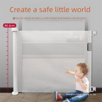 Grey Retractable Baby Safety Gate and Pet Barrier Extra Wide 300cm for Stairs and Doorways No Drill Mesh In-Home Protection Solution for Local Families