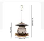 Whimsical Owl-Shaped Metal Bird Feeder Hanging Mesh Seed Holder for Garden and Courtyard Decorative Feeding Solution for Local Wildlife Enthusiasts