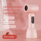 Pink Wireless Baby Hair Dryer with Constant Temperature and Negative Ion Technology for Gentle Hair and Skin Care, Ideal for Infants and Toddlers
