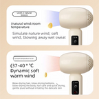 Pink Wireless Baby Hair Dryer with Constant Temperature and Negative Ion Technology for Gentle Hair and Skin Care, Ideal for Infants and Toddlers