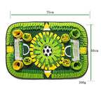 Interactive Dog & Cat Snuffle Mat – Football Field Design Puzzle Feeding Mat for Mental Stimulation, Slow Feeding, and Anxiety Relief