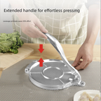 Black Manual Dough Press – Aluminum Alloy Cake & Tortilla Press for Homemade Baking and Cooking(20cm)