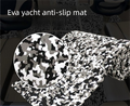 Camouflage EVA Foam Boat Flooring Sheet Self Adhesive Marine Decking Mat Non Slip Grip Roll for Jet Ski Kayak & RV (Black White Camo, 250cm x 26cm)