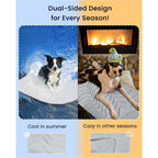 Pet Cooling Mat Self Cooling Pad for Dogs Cats Dual Sided Summer Sleeping Bed Light Green Extra large (150x101cm)