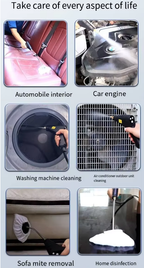 Black 1500W High Pressure Steam Cleaner with Digital Display (3.5 BAR) - 1.2L Heavy Duty Steamer for Kitchen Grease, Grout, Car Detailing & Upholstery (AU Plug)