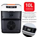 10L Portable Electric Cooler & Warmer Car Fridge with Digital Display 12V/240V Dual Power for Camping Road Trips & Home Office Black