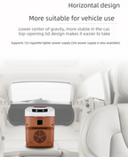 10L Portable Electric Cooler & Warmer Car Fridge with Digital Display 12V/240V Dual Power for Camping Road Trips & Home Office Brown
