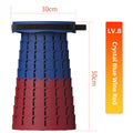 Portable Retractable Stool MAX Gen 8 Telescopic Camping Seat 50cm Tall Extra Wide Heavy Duty Crystal Blue & Wine Red for Fishing & Events