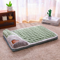 Thickened Pet Sofa Bed XL Size 75x45cm Green Dog Mat with Integrated Pillow Soft Washable Sleeping Pad for Dogs and Cats All Season Comfort