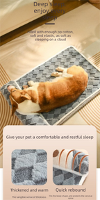 Thickened Soft Pet Bed Mat M Size Coffee-milk Comfortable Dog Sleeping Pad Washable Cushion for Medium Dogs and Cats All Season Home Decor