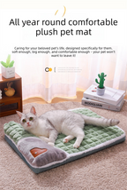Thickened Pet Sofa Bed XL Size 75x45cm Grey Dog Mat with Integrated Pillow Soft Washable Sleeping Pad for Dogs and Cats All Season Comfort