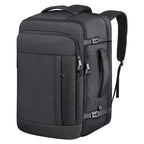 Black Expandable 17-Inch Laptop Travel Backpack with USB Port - Durable TSA Friendly Carry-on Luggage Bag