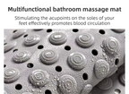 2-Pack Grey Eco-Friendly Bath Mat with Massage Points - Anti-Slip Suction Cup Safety Bathroom Rug (M Size 75.5X44x2 CM)