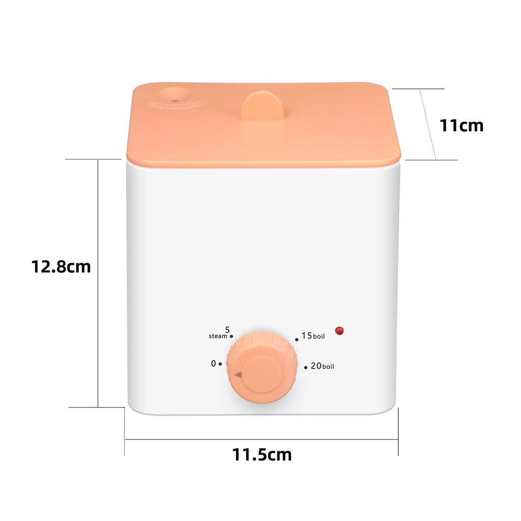 Pink Portable 2-in-1 High-Temperature Steam & Boiling Sterilizer for Silicone Period Cups - Automatic One-Button Sanitizer Hygiene Device