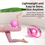 Purple Professional Pilates Ring & Yoga Ball Set - Multipurpose Home Fitness Equipment for Whole-Body Core Training & Pelvic Floor Strengthening