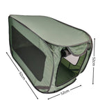 Green Instant Pop-Up Foldable 4-Sided Pet Playpen & Car Crate - Breathable Scratch-Resistant Travel Kennel for Dogs & Cats (Open 92 x 52 x 52 CM , Folded 34 x 34 x 3 CM)