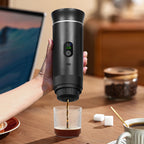 Grey 3-in-1 Portable Espresso Maker with Self-Heating and One-Touch Cold Hot Brew - Smart Digital Display & 20Bar High Pressure for Rich Crema