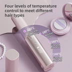 Pink 2-in-1 Wireless Hair Styler with 4 Temperature Settings, Dual Anti-Scalding & Cap - 3D Ceramic Heating Brush with Essential Oil Coating