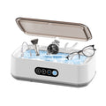 X81 White Ultrasonic Jewelry & Eyeglass Deep Cleaner with Cloth - Touch Control & 3-Level Intelligent Timers and Large 650ml Stainless Steel Tank