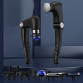 Black-Sliver Foldable Percussion Massage Gun with Hot Cold Compress & 10 Heads - 9 Speed Levels and High Frequency Vibration Full Body Muscle Relaxer