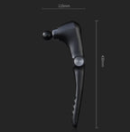 Black-Sliver Foldable Percussion Massage Gun with Hot Cold Compress & 10 Heads - 9 Speed Levels and High Frequency Vibration Full Body Muscle Relaxer