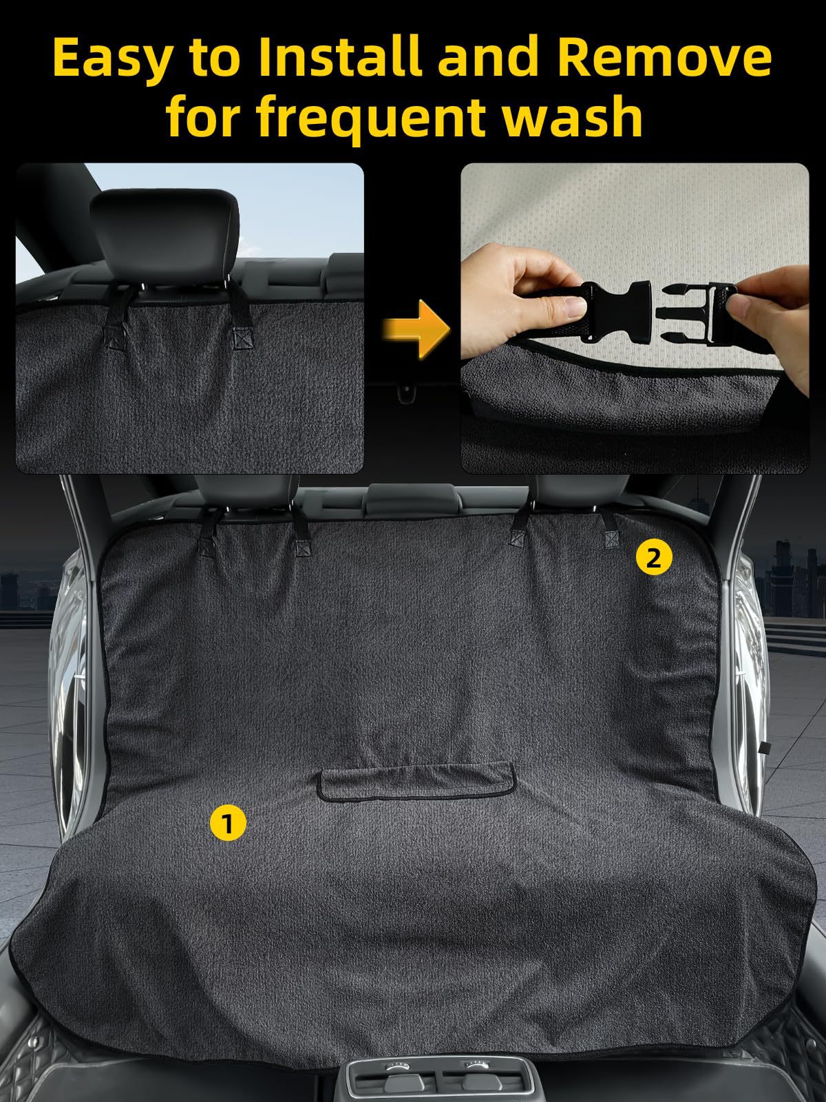 Pink Waterproof Towel Car Back Seat Cover - Universal Non-Slip Sweat-Absorbent Bucket Seat Protector for Gym Fitness and Beach