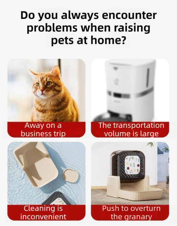 Pink Silent Automatic Pet Double Meal Dispenser with Rotary Buckle - Longest 48H Scheduled and Long Battery Life, Detachable for Easy Cleaning