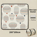 Hot-air Balloon Flight Extra Large 200x200cm Waterproof Picnic Mat - Portable Thickened Oxford Cloth Outdoor Camping Blanket for Beach, Parks and Family Outings