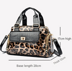 Black Luxurious Patterned Handbag | Structured Top Handle Shoulder Bag | Fashion Trend High-Gloss Tote