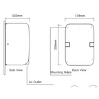 COMPACT Hand Dryer 700W & 1000W- ABS White