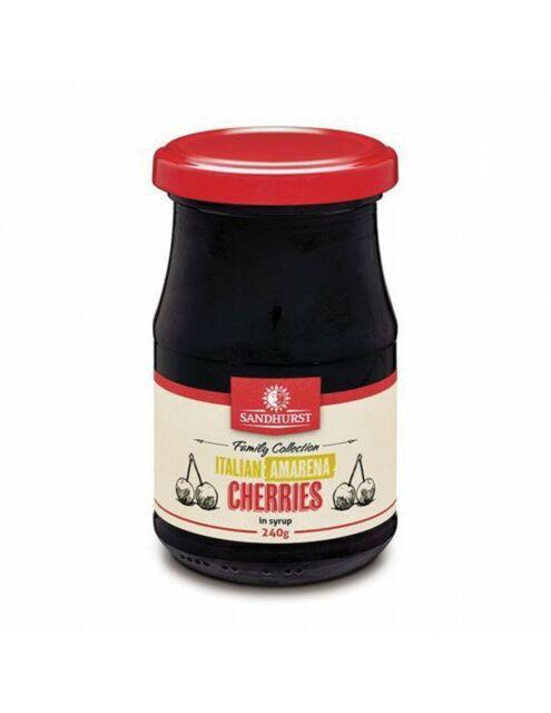 6 X Sandhurst Cherries Amarena Italian 240G