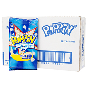 Poppin Popcorn Microwave Butter 18 X 100G