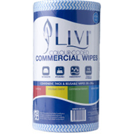 Livi Wipes Roll Commercial Blue 90'S