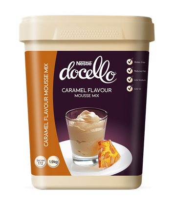 6 X Docello Mousse Mix Caramel 1.9Kg
