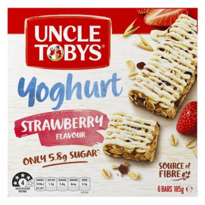 10 X  6 Muesli Bars Strawberry Yoghurt Top
