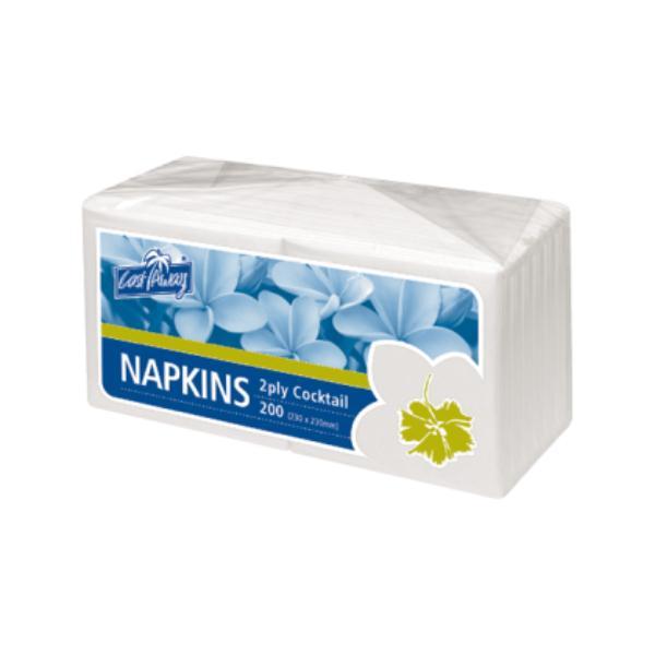 Napkins 2 Ply Cocktail White  200'S Castaway