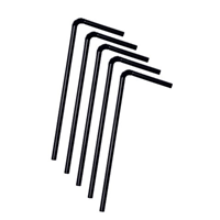 6000 Straws Plastic Flexi Black 21Cm