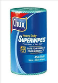 6 X Chux Wipes Roll Heavy Duty Green 45M X 30Cm Perf