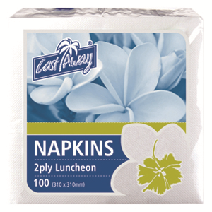 2000 Napkins 2 Ply Lunch White