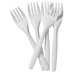 1000 Plastic Forks White