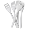 100 Plastic Forks White