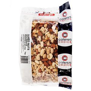 8 X Caterers Choice Mixed Nuts With Peanuts Roasted & Salted 1Kg