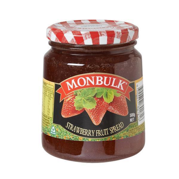 6 X Monbulk Jam Strawberry 500G