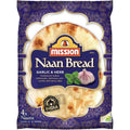 6X Mission Naan Bread Garlic & Hreb 4Pk 280G