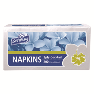 2000 Napkins 2 Ply Cocktail White