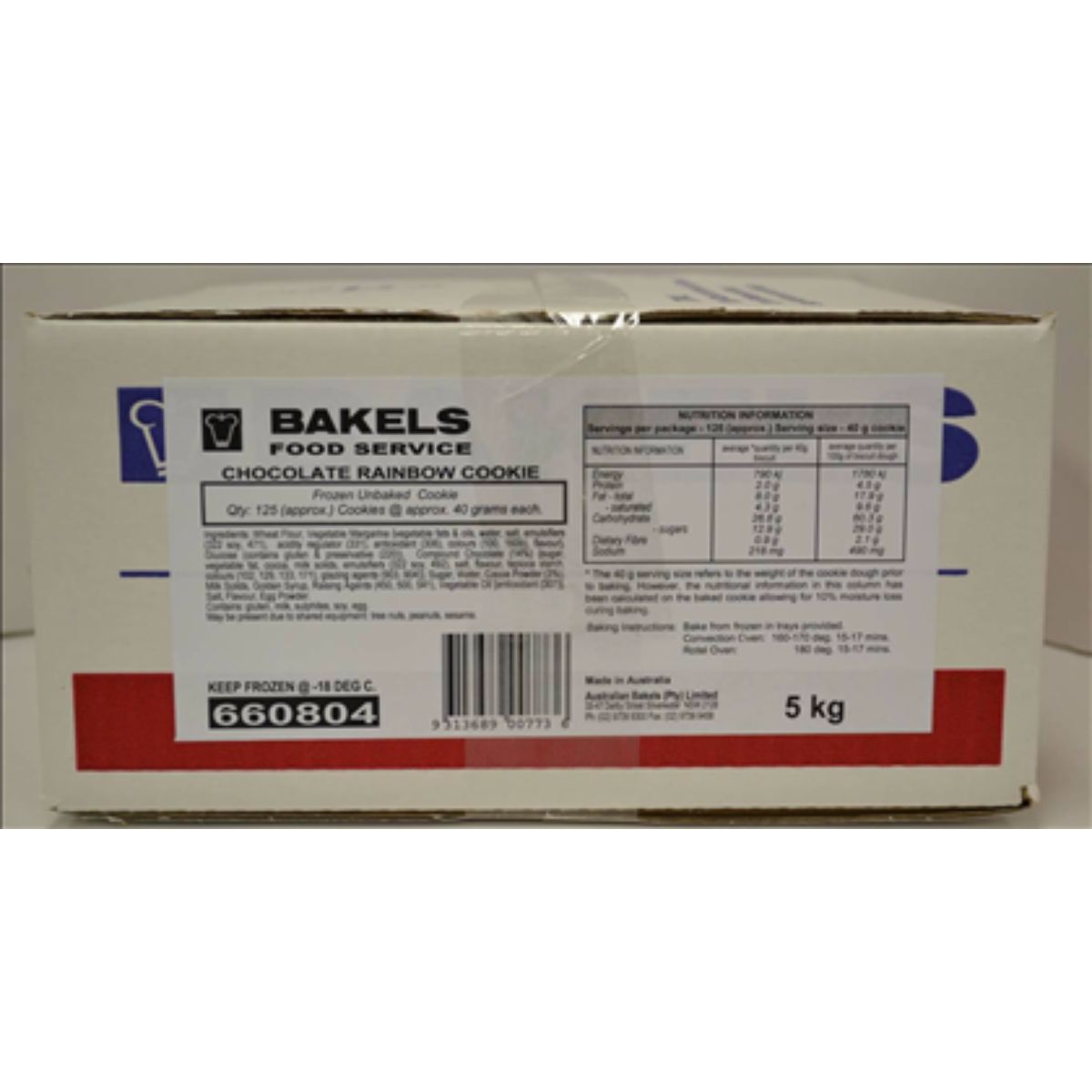 Cookies Chocolate Rainbow 5 Kg 125 X 40G