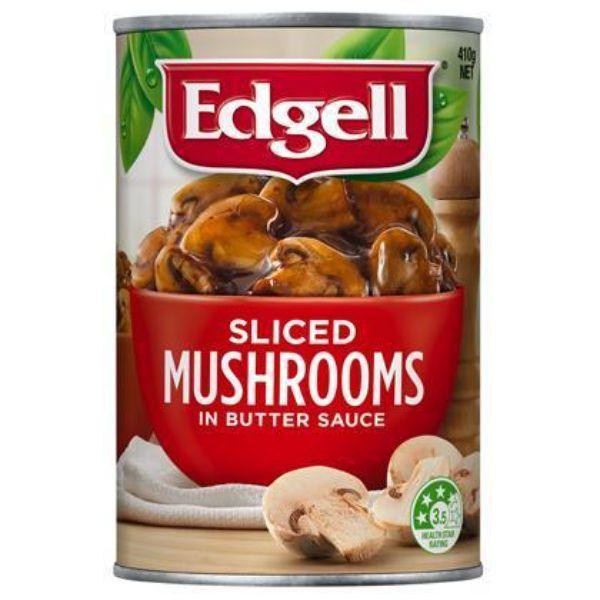 Edgell Mushrooms Sliced In Butter Sauce 410G