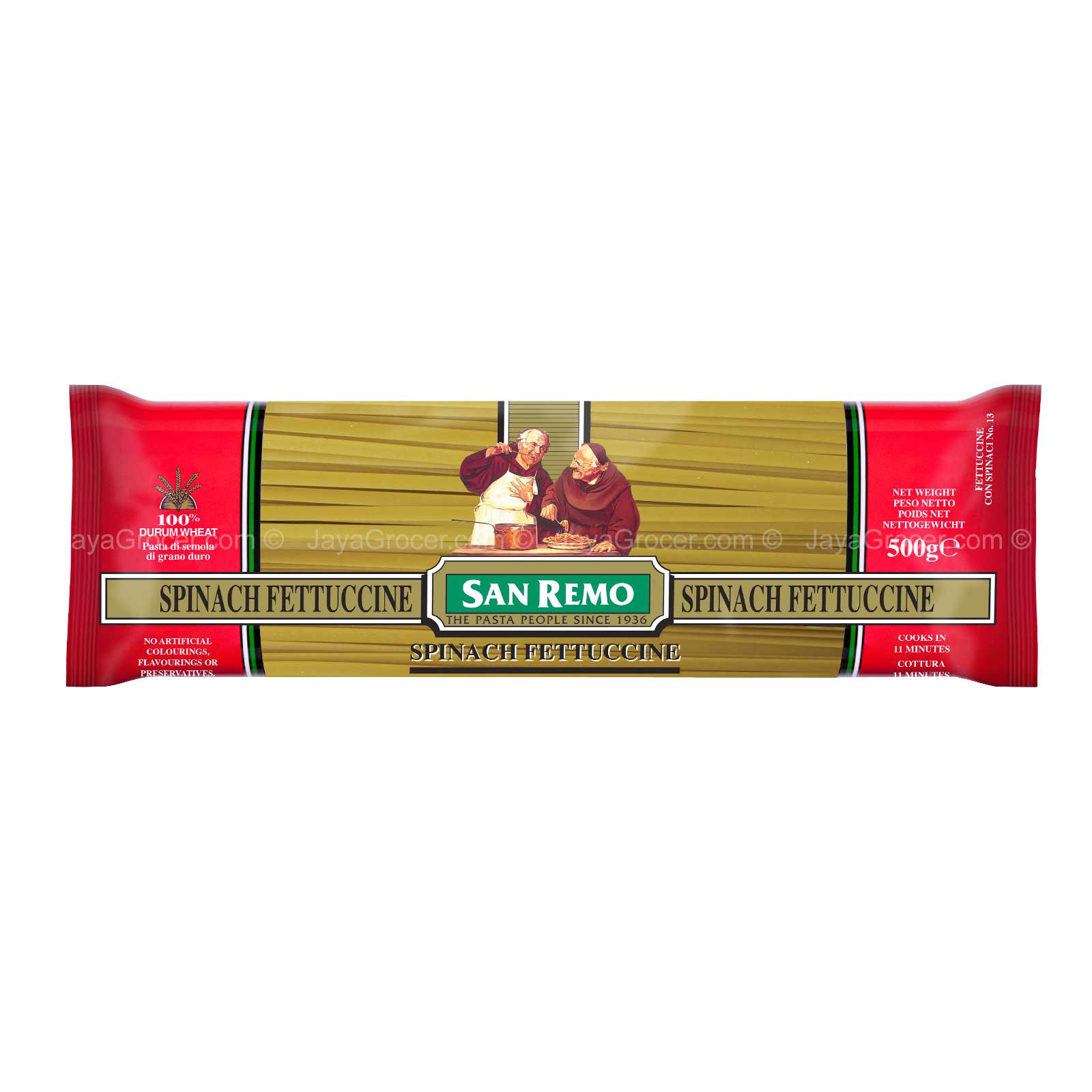 10Kg Pasta Fettuccine Spinach San Remo 2 X 5Kg (Not 500G)