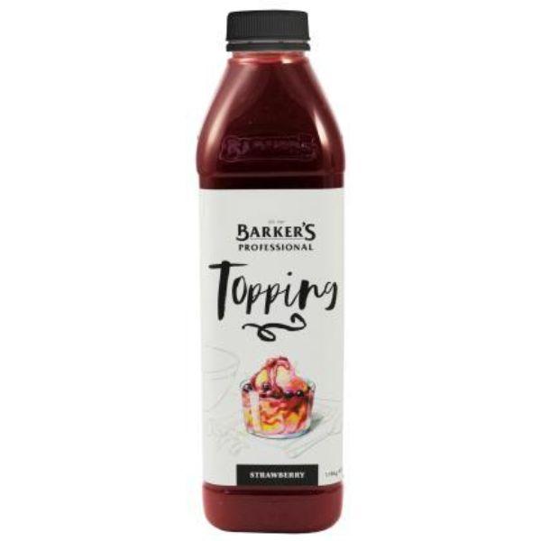 Barkers Strawberry Topping 1L