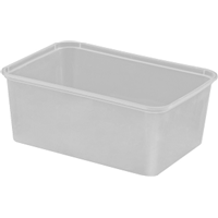 50 X Container 1000Ml Freezer Clear 17.5 X 12 X 7Cm
